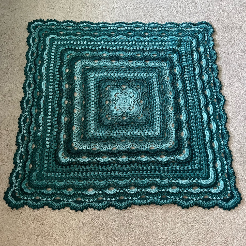 Handmade crochet afghan